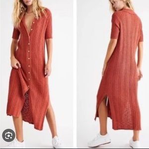 Free people beach wave rider maxi knit dress